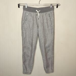 Athleta Cabo Linen Jogger Pants Drawstring Waist